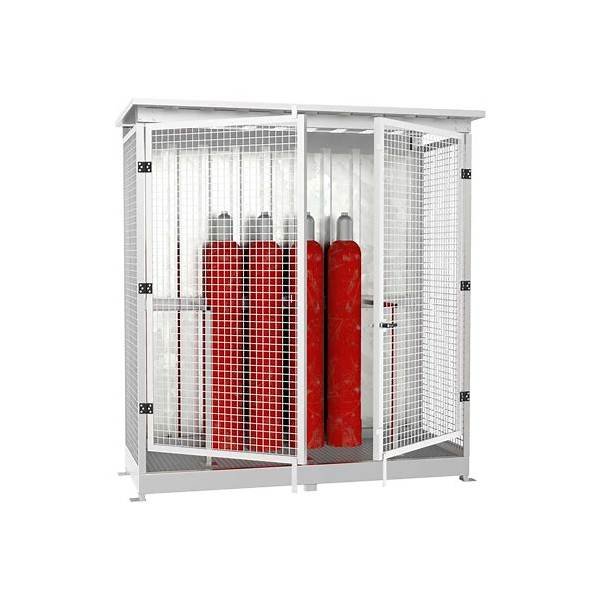 Gasflaschenlager mit Dach